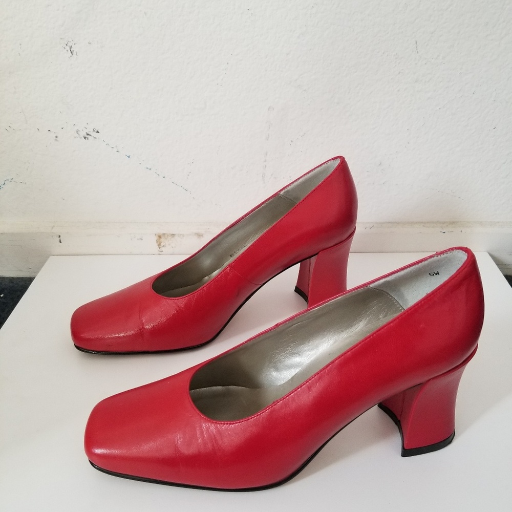 Vintage Red Block heels